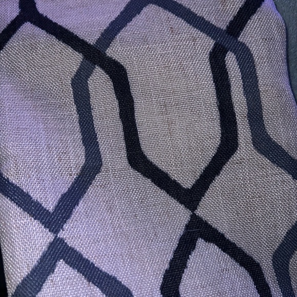 Allen + Roth Grommet Top blackout panel 95 in cream and navy - Picture 4 of 4